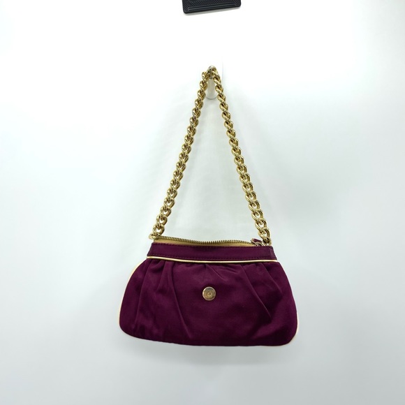 Nine West Chain Link ‘Deep Plum/Gold’ Mini Purse - Picture 8 of 12